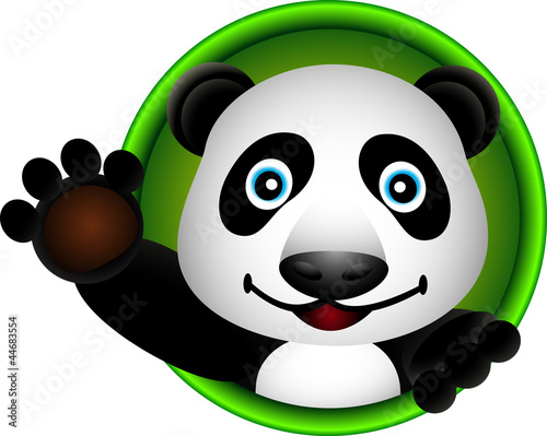 Fototapeta Naklejka Na Ścianę i Meble -  cute panda head cartoon
