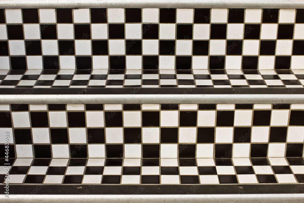 Fototapeta premium Checkered Stairs