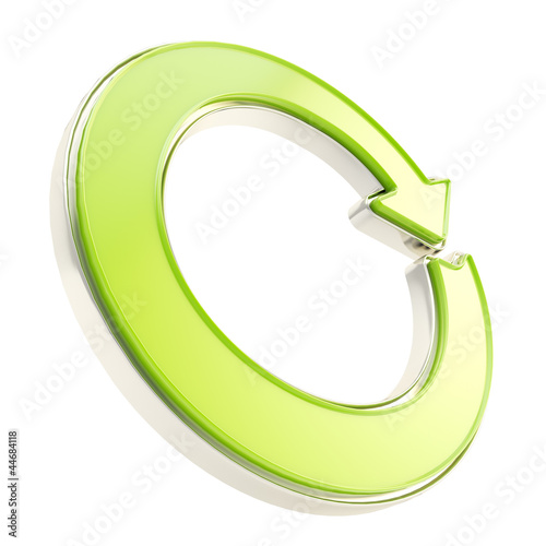 Recycle glossy emblem icon ...