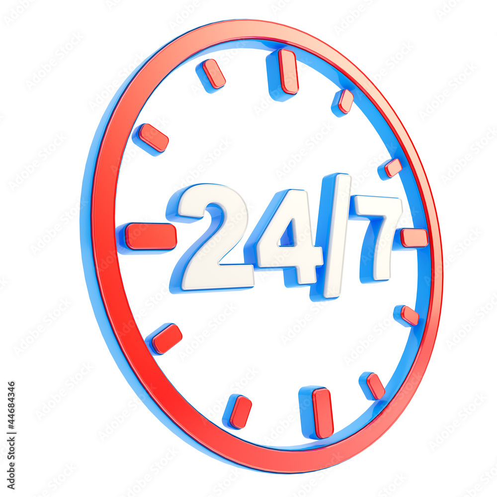 24/7 twenty four hour seven days a week emblem icon 24/7 twenty four hour seven days a week emblem icon