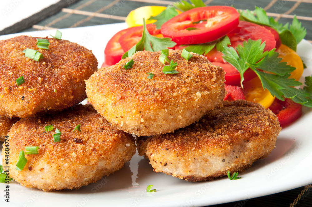 chicken cutlets with vegetables and herbs chicken cutlets with vegetables and herbs