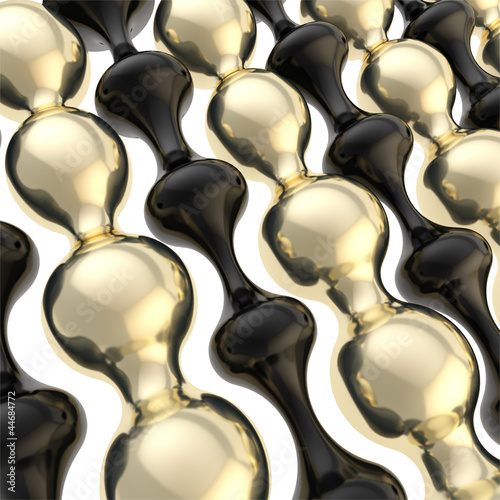 Black plastic and golden ab...