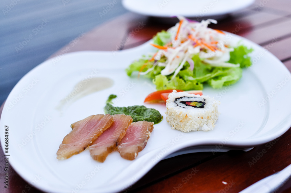 Swordfish Sashimi with Maki
