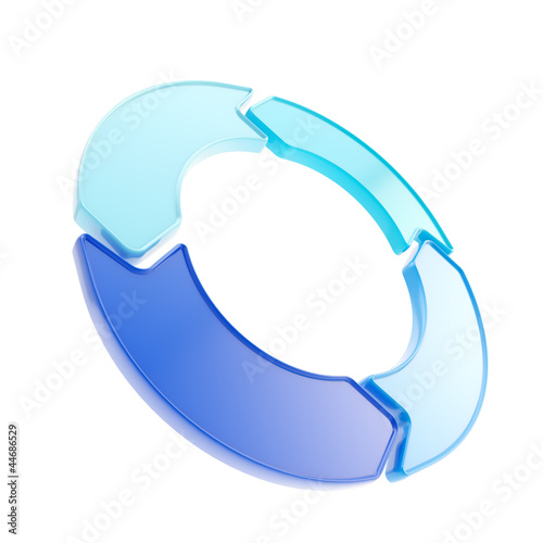 Four glossy arrow copyspace...