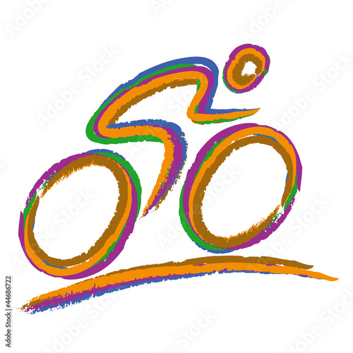 vector illustration of a stylized cyclist