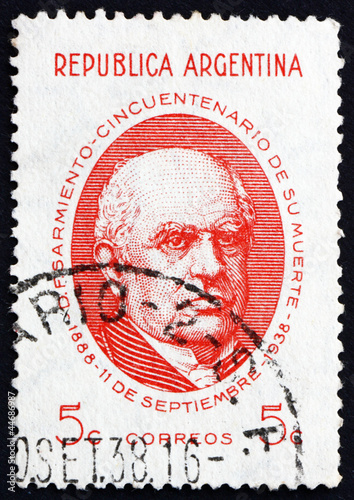 Postage stamp Argentina 1938 Domingo Faustino Sarmiento