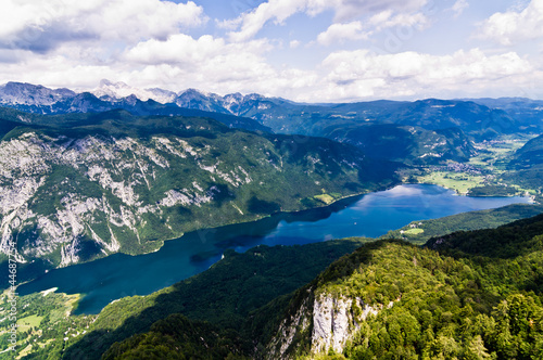 Lake Bohinj and its surrounding southern Alps mountains © banepetkovic