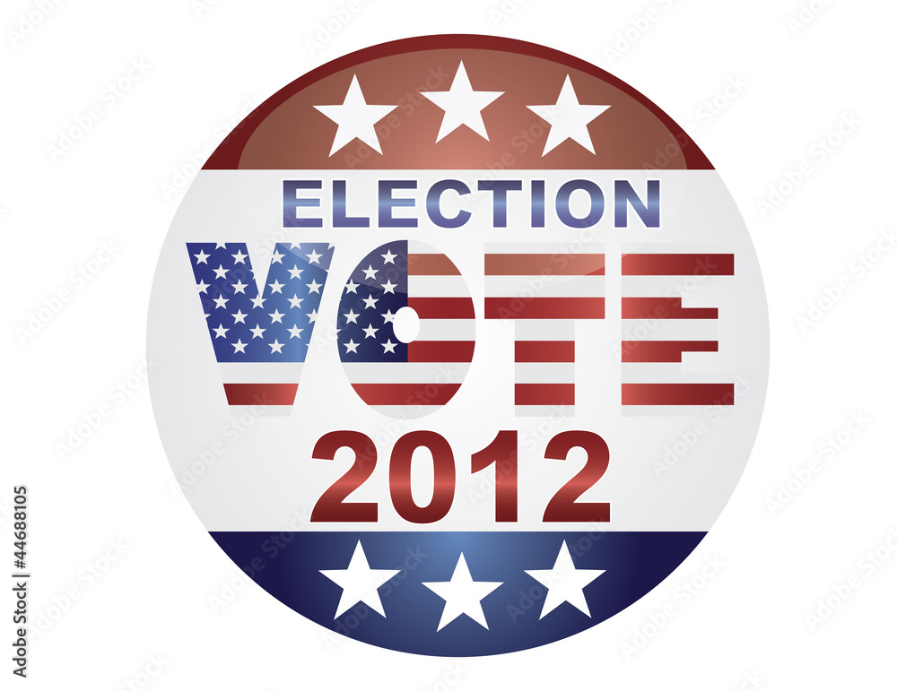 Vote Election 2012 Button Illustration Vote Election 2012 Button Illustration