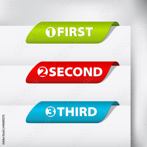 Bilde på lerret One two three - vector paper options