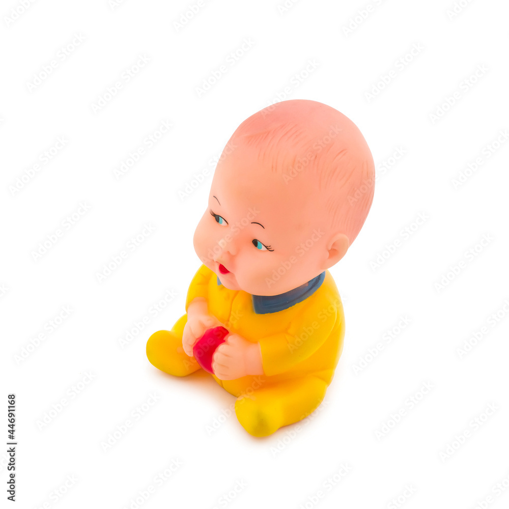 Toy plastic, the baby with a ball. Toy plastic, the baby with a ball.