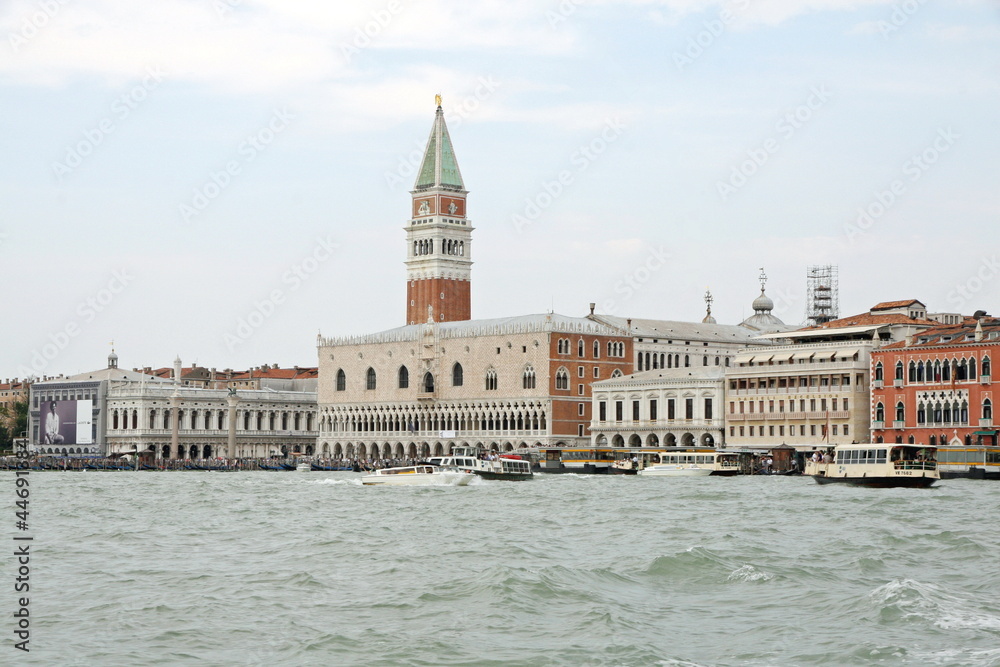 Bell Tower of san marco seen from the sea in Venice