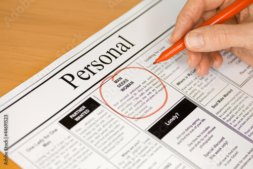 Looking for Love in the Personal Column Adverts in Newspaper