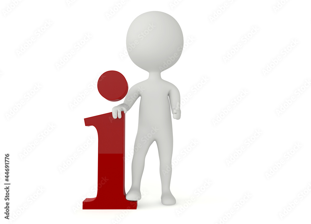 3d humanoid character with a information sign 3d humanoid character with a information sign