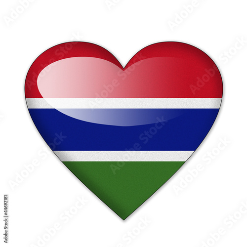 Free Download Gambia flag in heart shape isolated on white background - GFXLoad