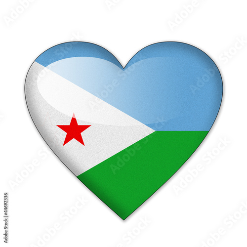 Free Download Djibouti flag in heart shape isolated on white background - GFXLoad