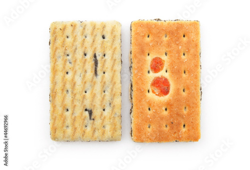 biscuit with grape filling front and back photo
