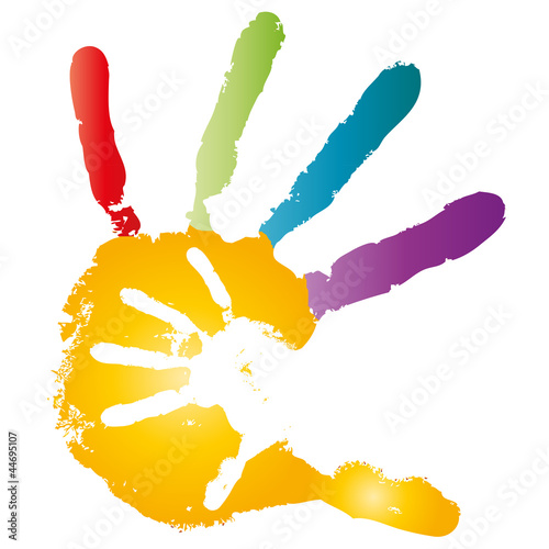 Conceptual woman and child hands