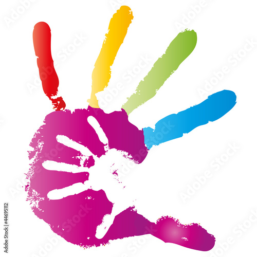 Conceptual woman and child hands