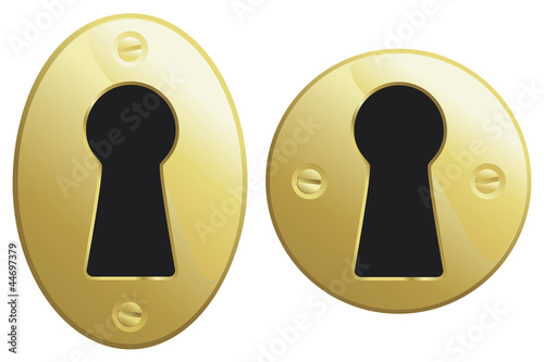 Brass keyhole