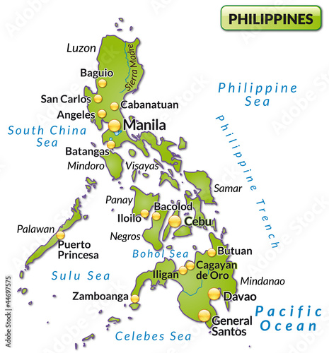 Übersichtskarte der Philippinen