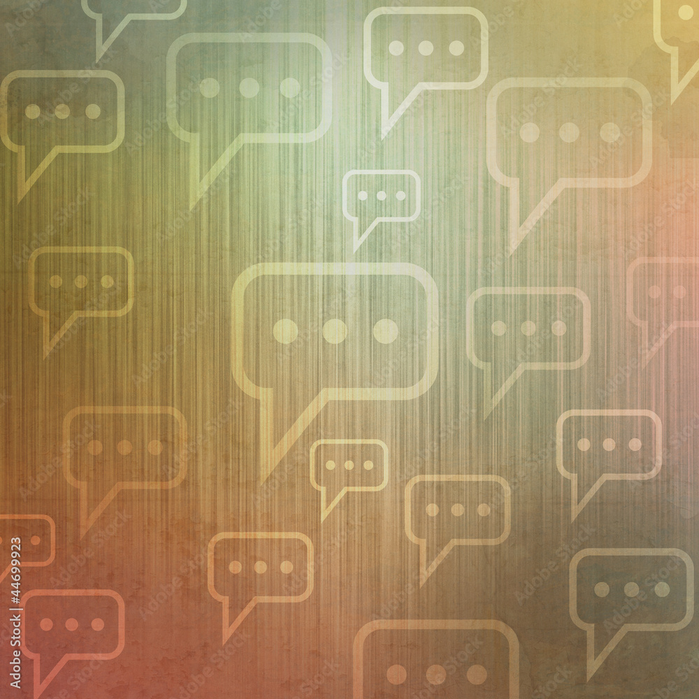 Comment icon on old paper background and pattern Comment icon on old paper background and pattern