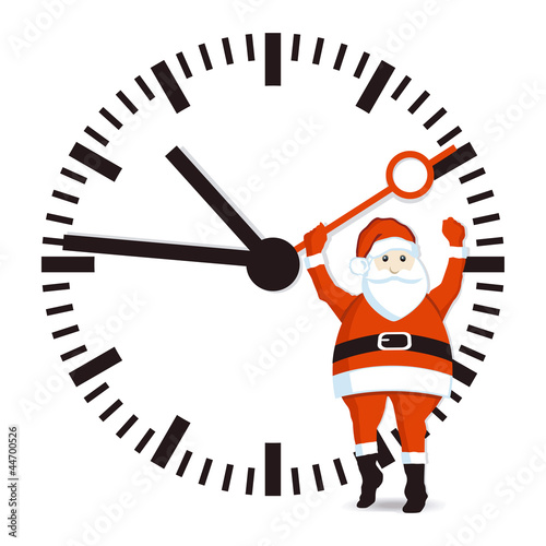 Weihnachtsmann mit Uhr