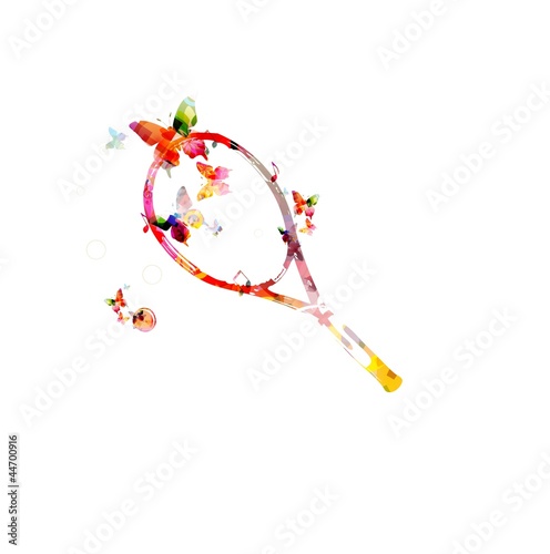 Tennis racket, isolated on white background