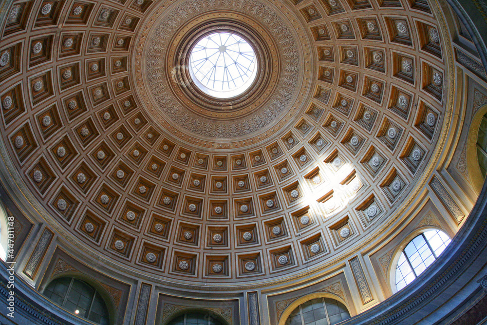 interior of the dome of the Vatican.