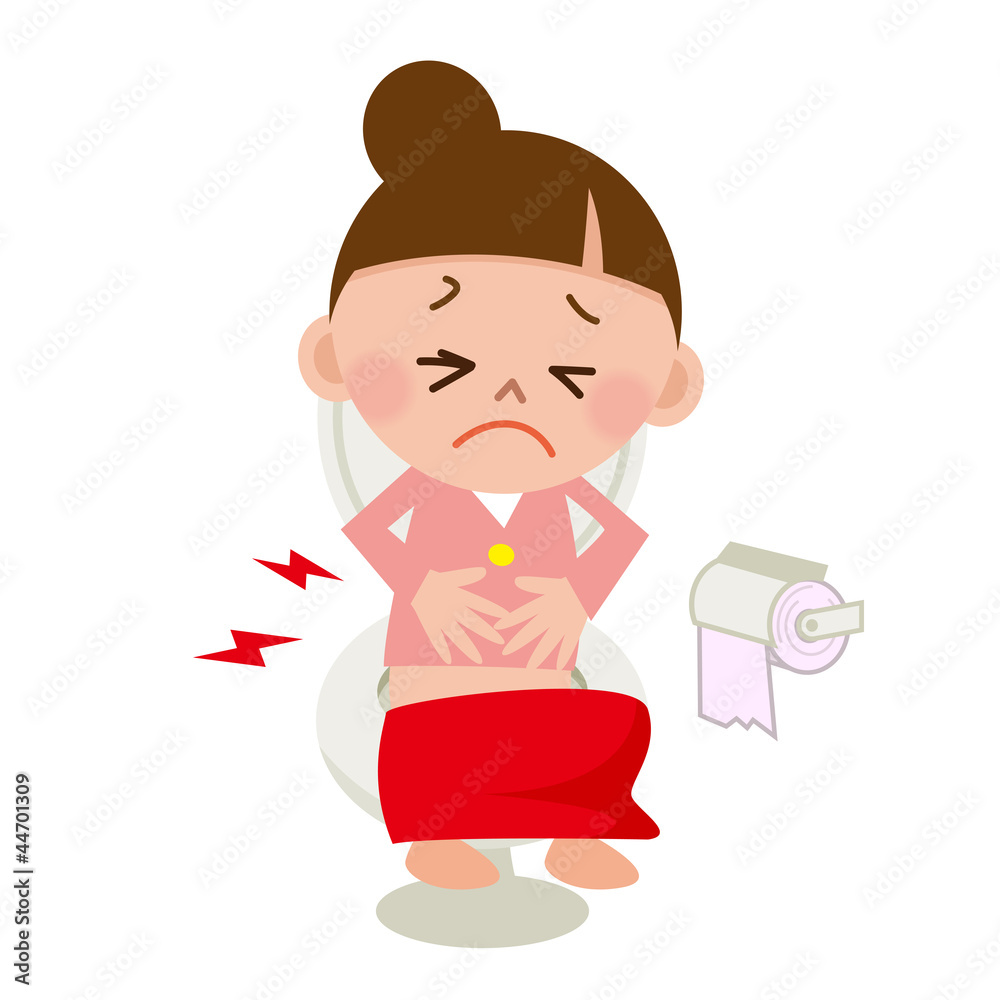 腹痛の女性 便秘 下痢 Stock イラスト Adobe Stock