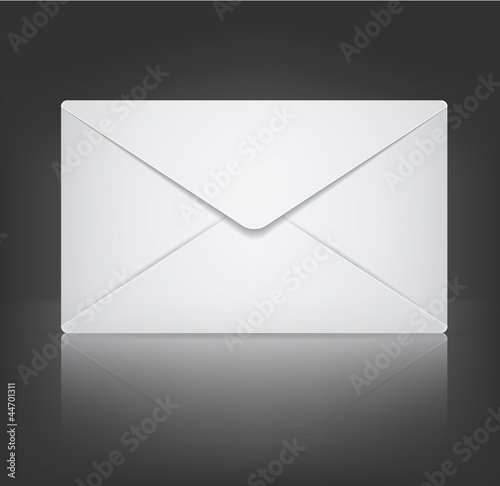 Vector envelope on black background. Eps 10