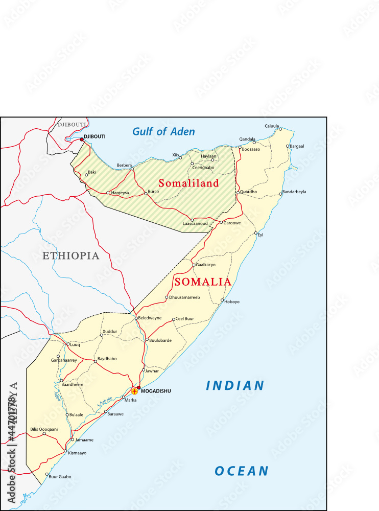 Naklejka premium Somalia, Somalialand