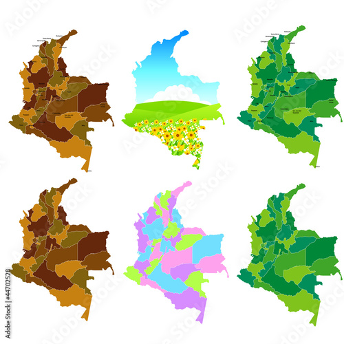 コロンビア　地図　自然　