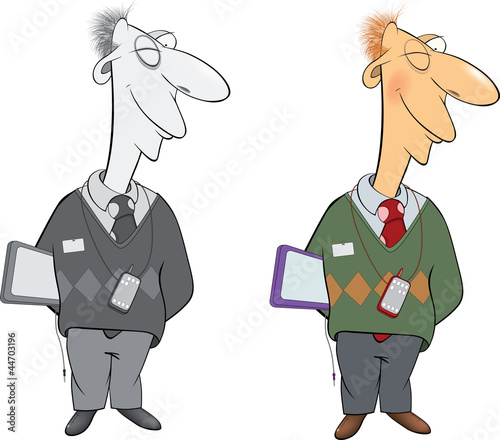 Office worker cartoon