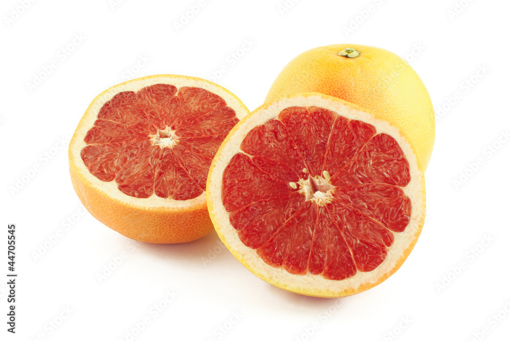 Grapefruit and two halves Grapefruit and two halves