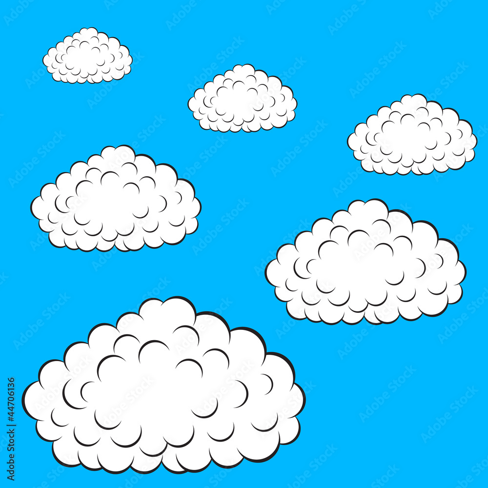 Set of colorful clouds Set of colorful clouds