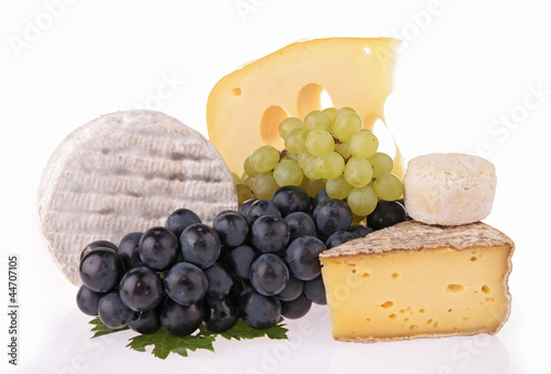 assortment of cheese on white