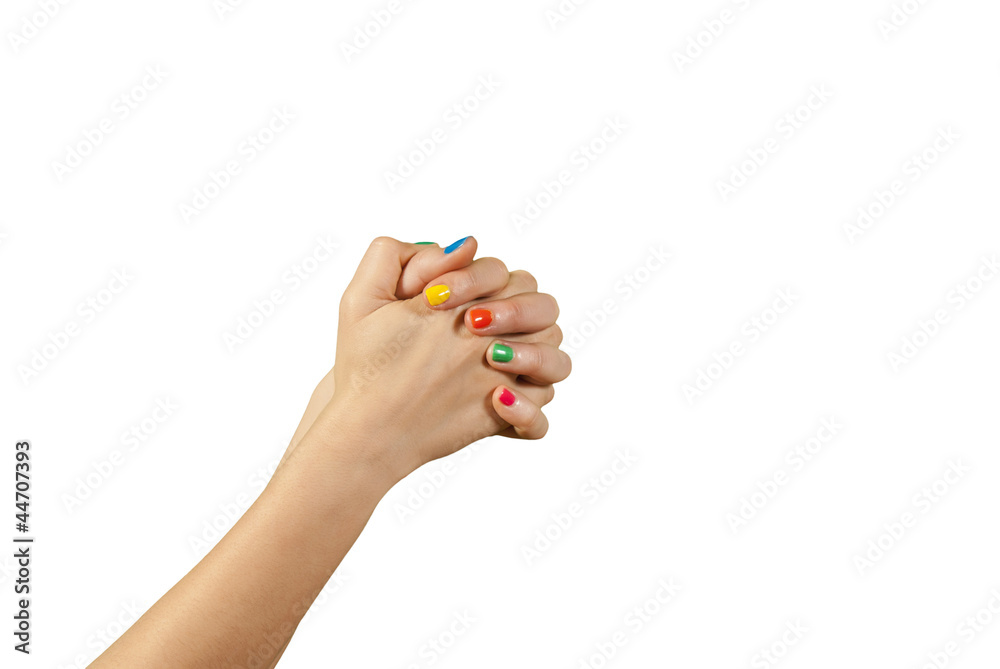 Fototapeta premium Beautiful woman hands with manicure