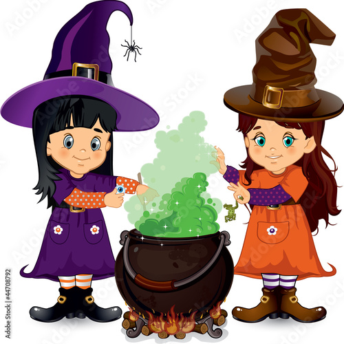 Witches white background