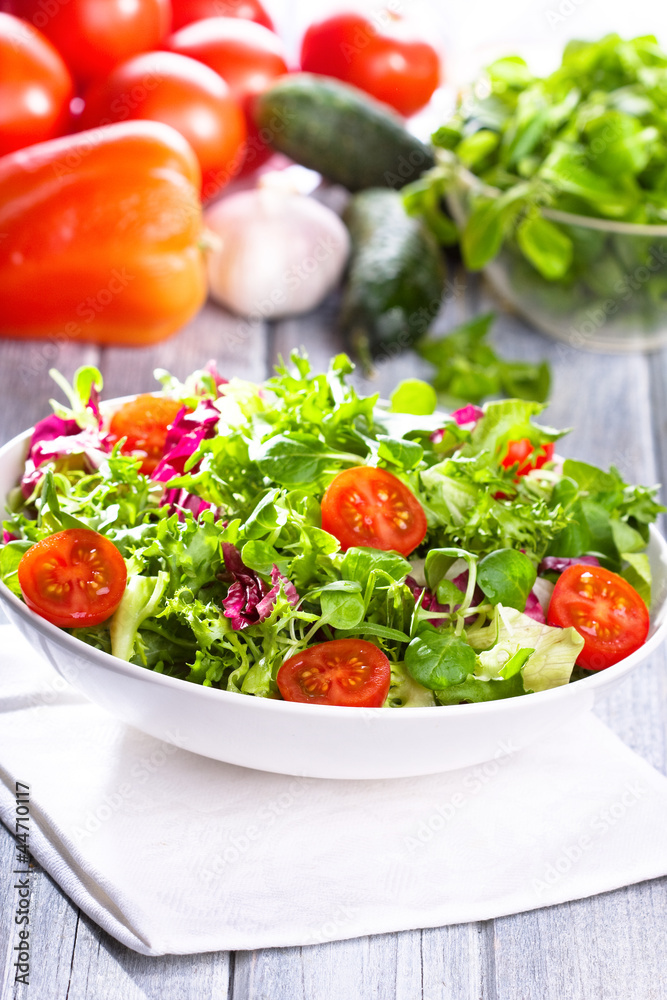 fresh salad with vegetables