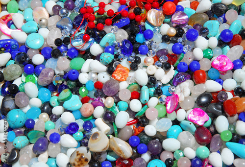 Small plastic pearls photo