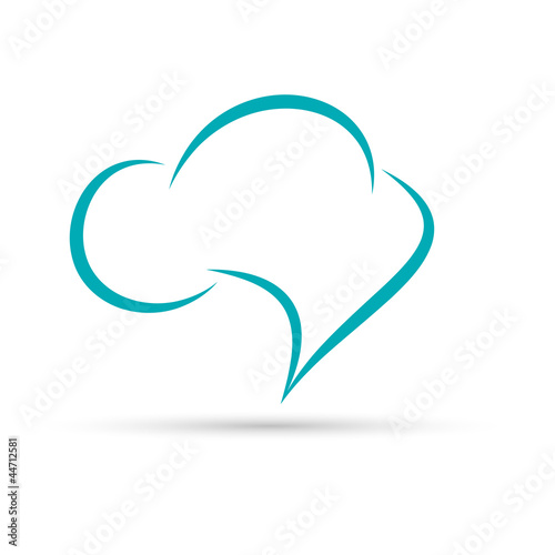 Cartoon cover speech in blue # Vector