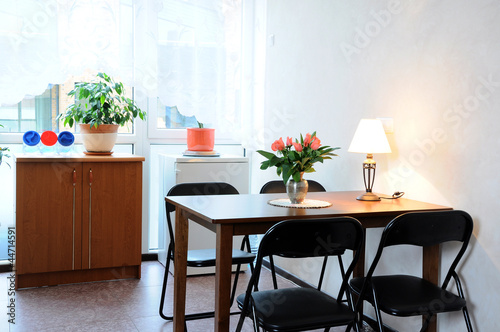 interior house, dining table