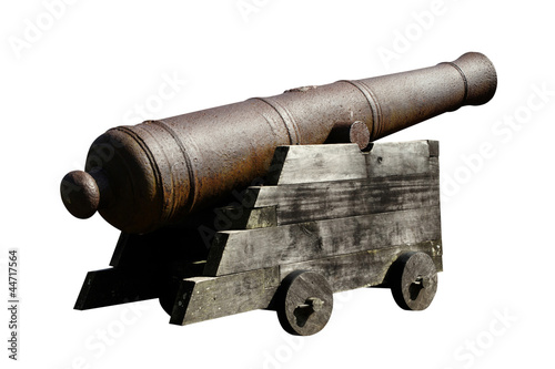 Antique artillery isolated