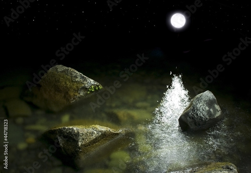 Stones and moon
