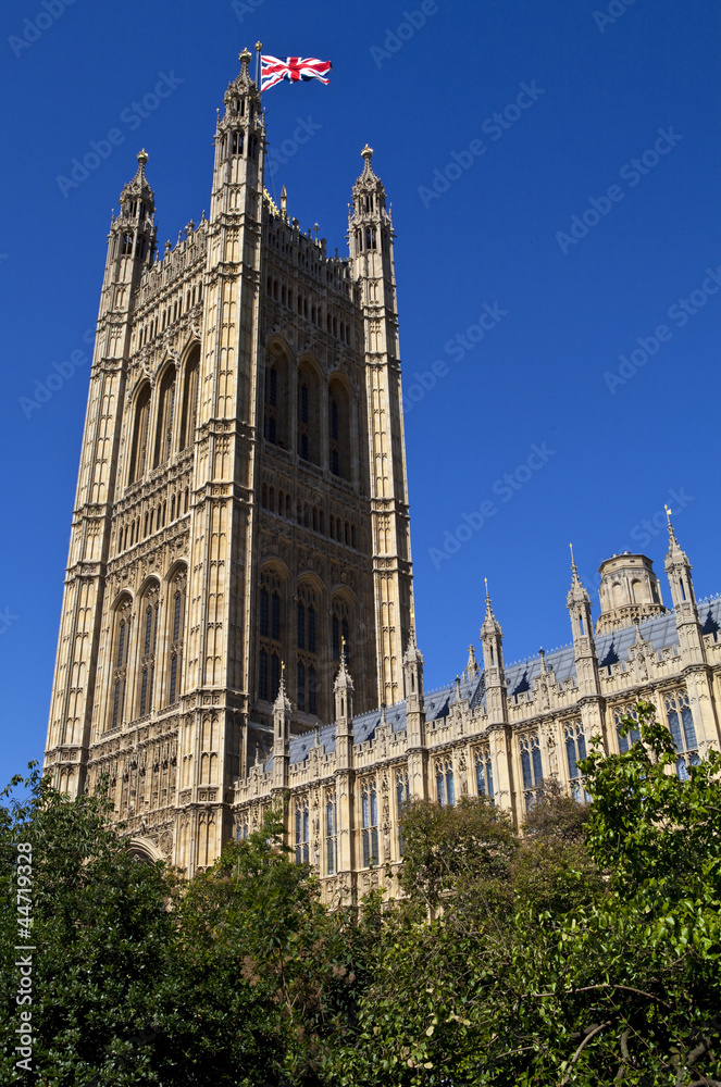 The Victoria Tower of the Houses of Parliament