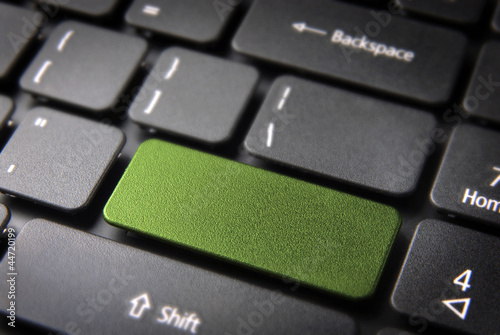 Green keyboard key