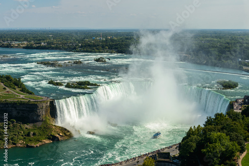 Niagara Falls view from Skylon Tower platforms, horseshoe © jgorzynik