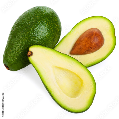 Avocados isolated on a white background