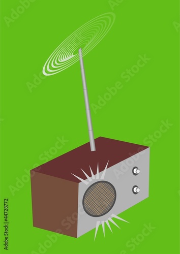 Billede på lærred Antique radio.