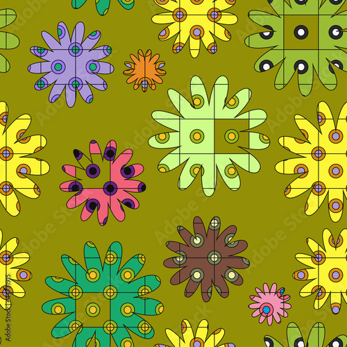 geometrcal floral ornament